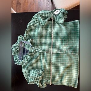 One of a kind Upcycled dress shirt. Handmade in a smoke free home.